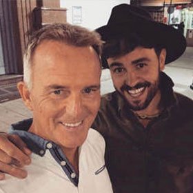 Lee with his father, hypnotherapist Glenn Harrold