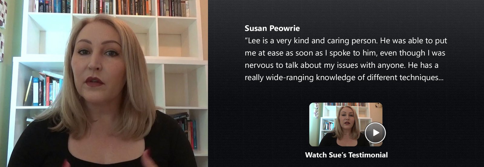 Susan Peowrie Therapist Review